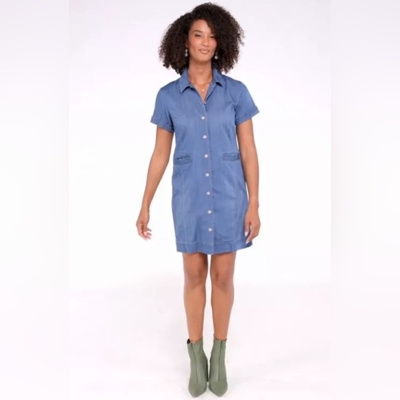 Cabi Denim Dress Size S piece of cale denim dress - Picture 1 of 15